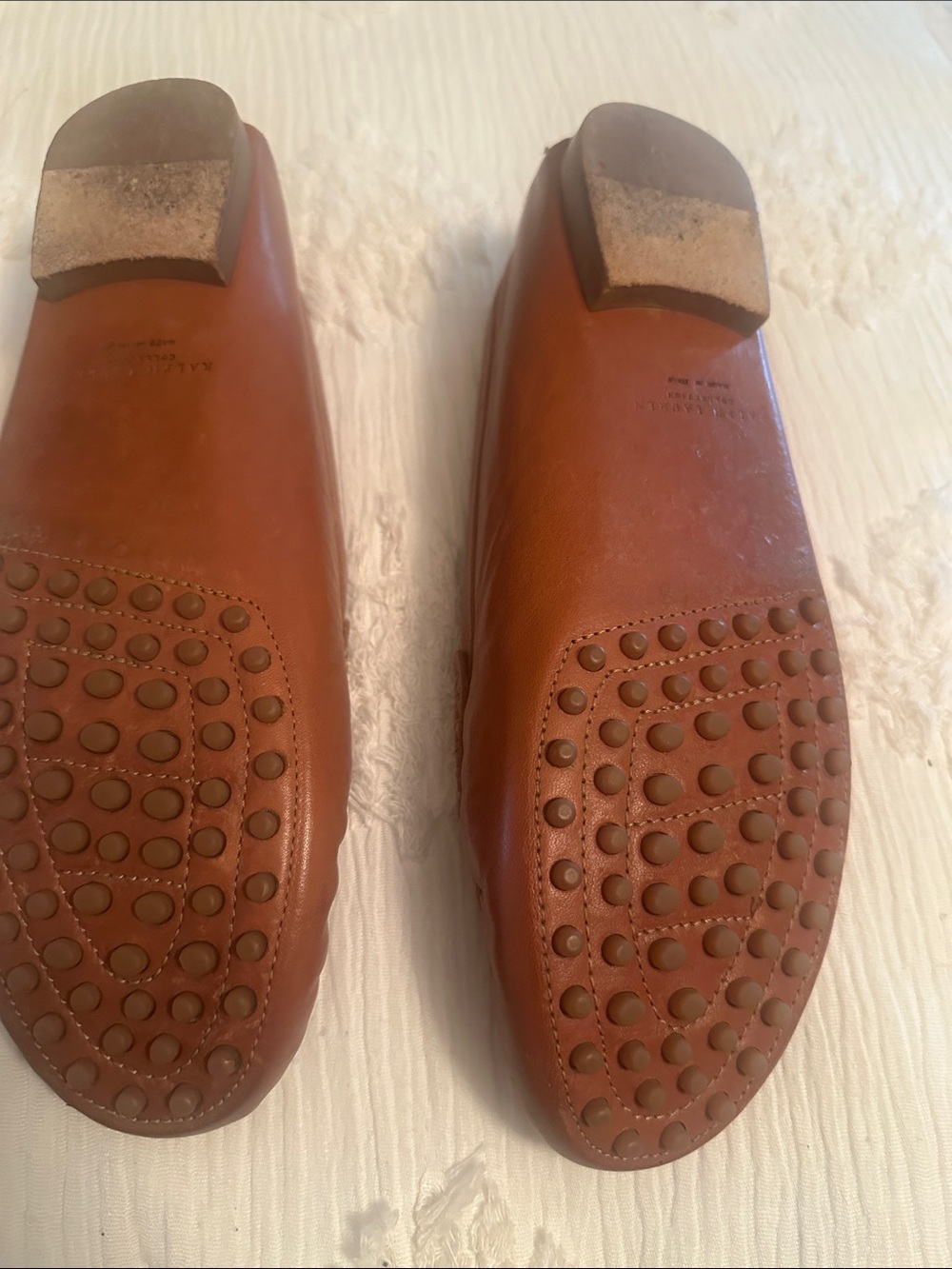 Ralph Lauren Collection Made in Italy Leather Woman’s Loafer/Contrast Stitching - Picture 4 of 11